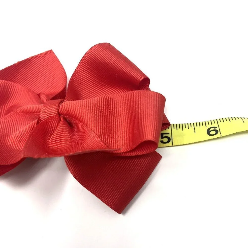 Nordstrom Vintage Preowned Red Grosgrain Ribbon French Barrette Knot Bow